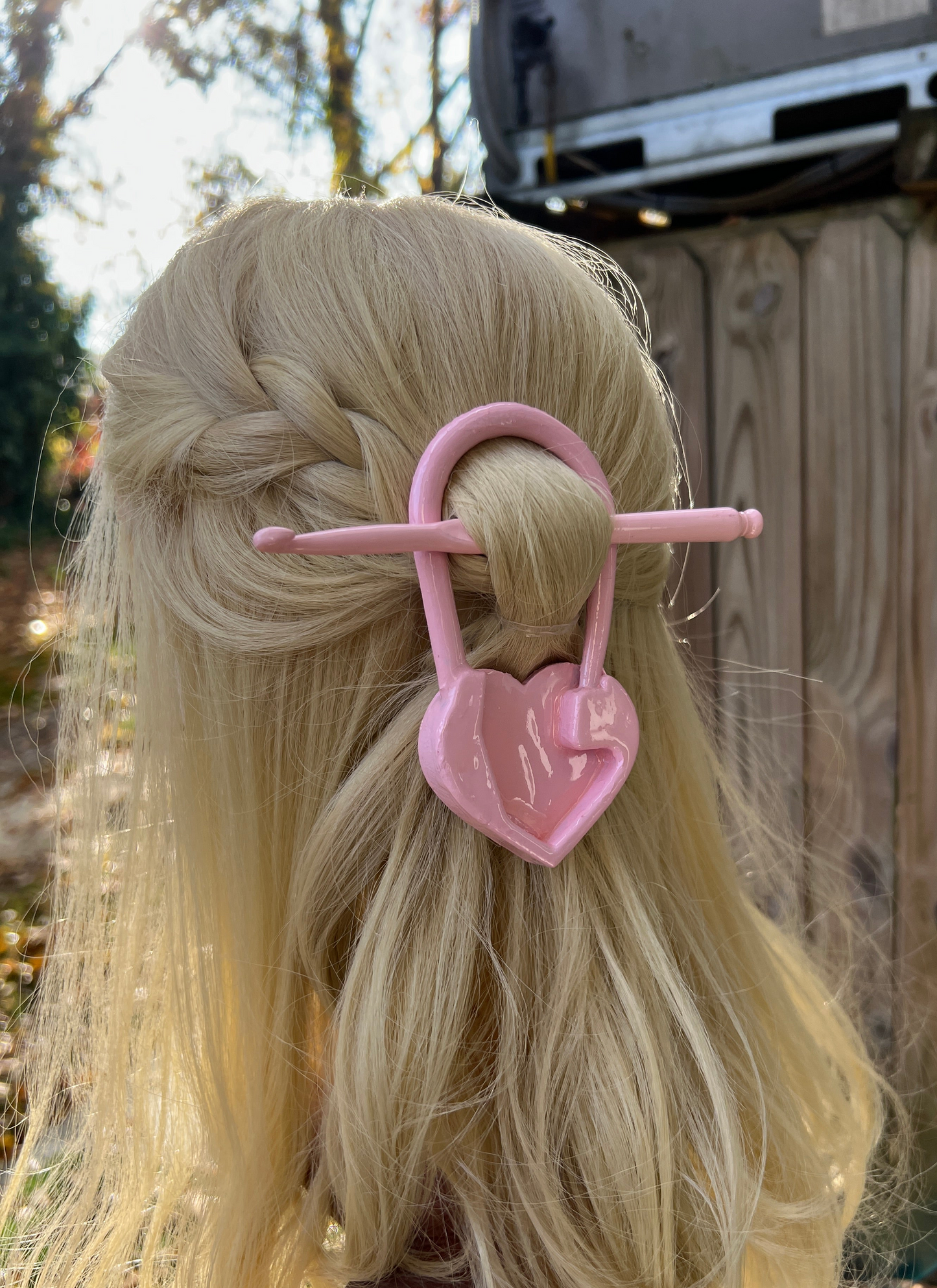 The Heart Stitch Marker Hair Pin