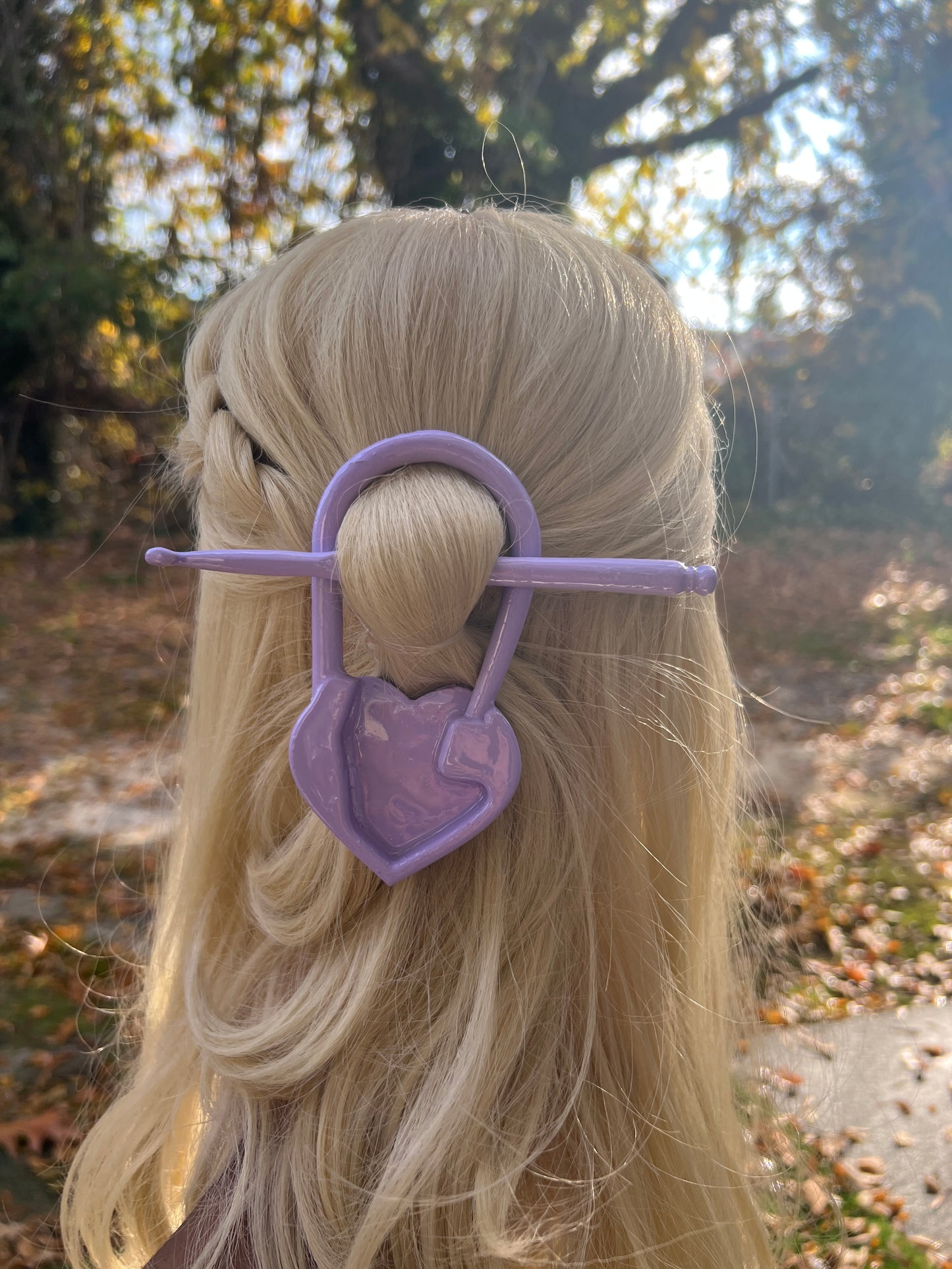 The Heart Stitch Marker Hair Pin