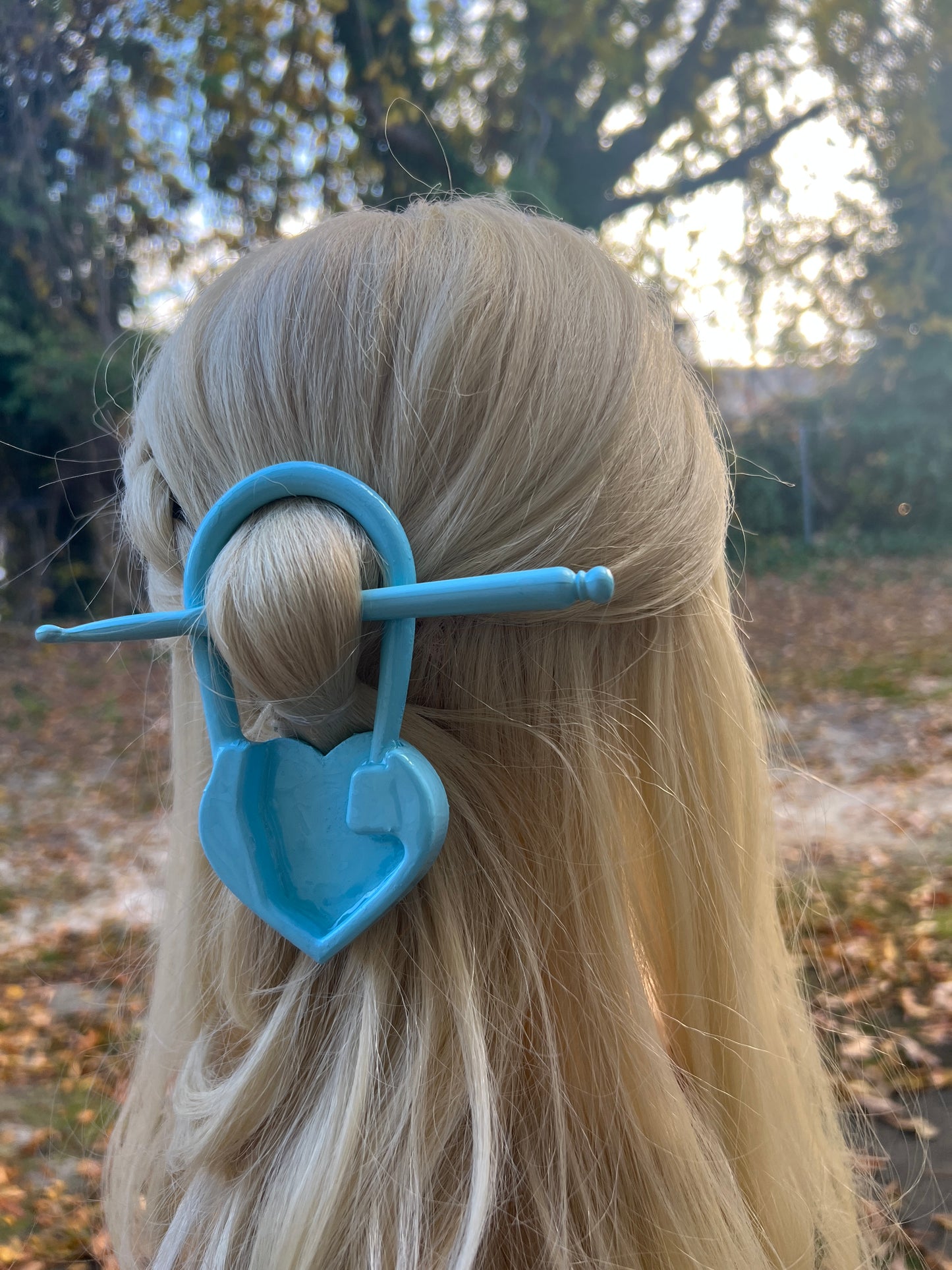 The Heart Stitch Marker Hair Pin