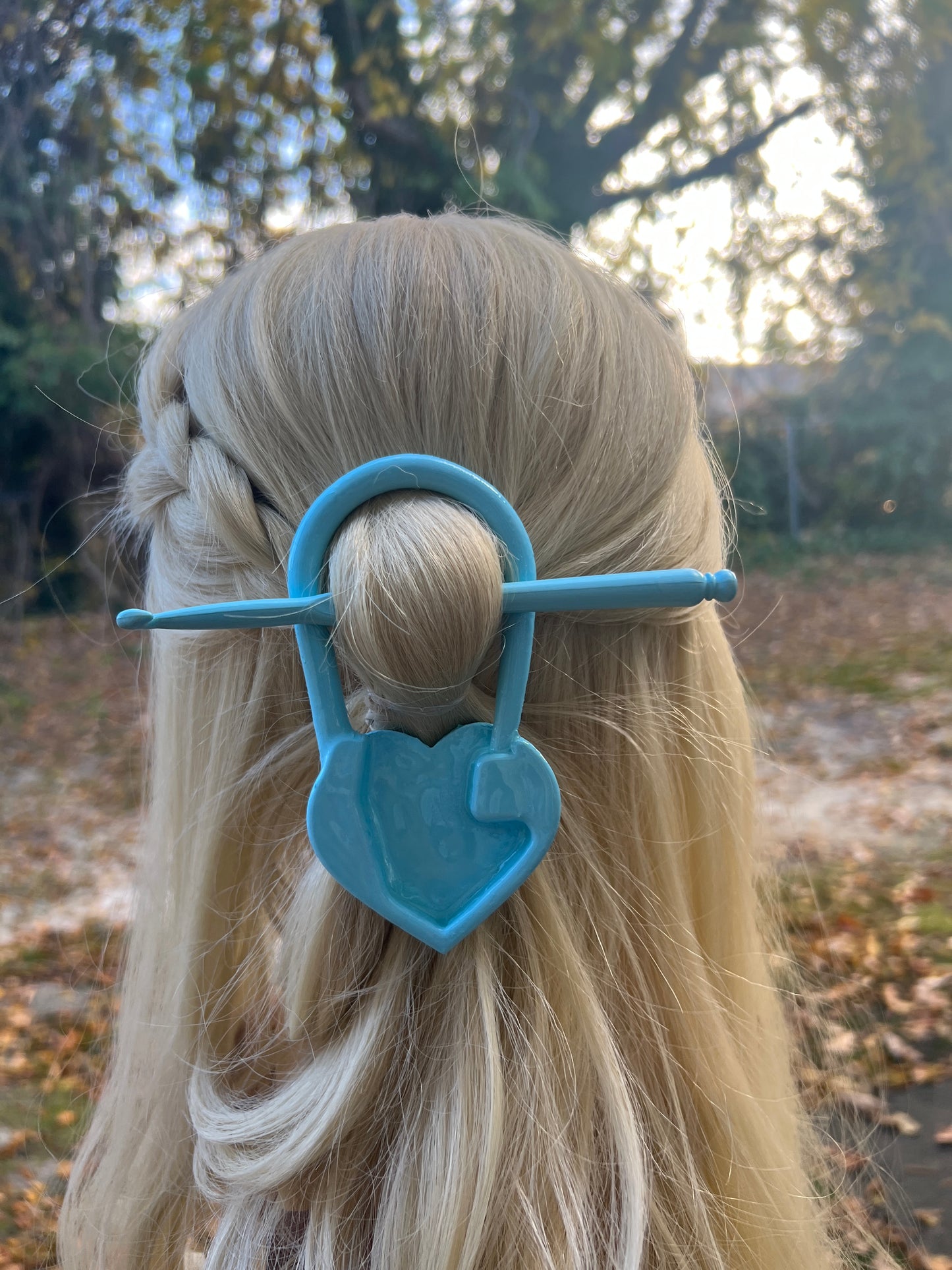 The Heart Stitch Marker Hair Pin