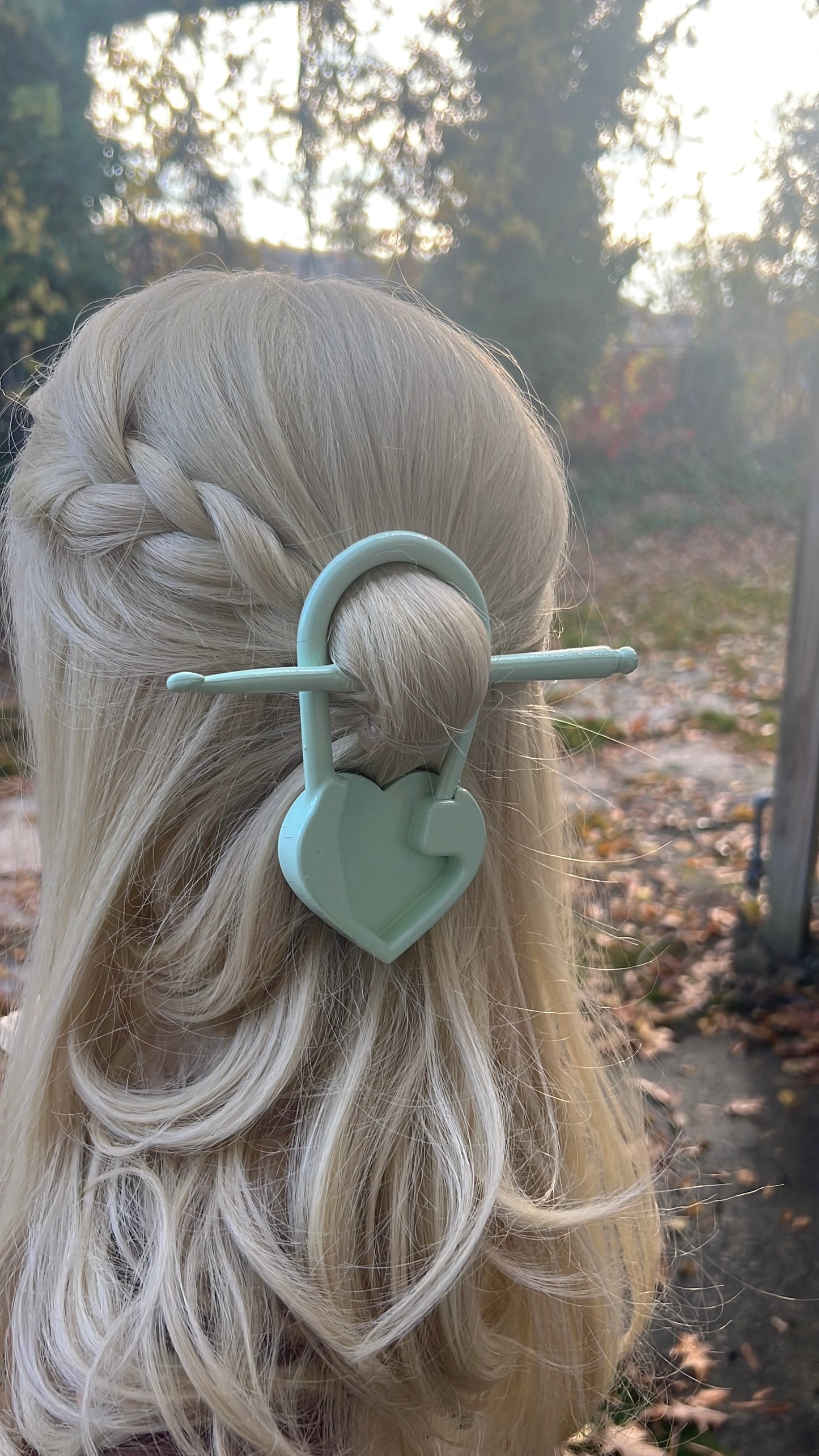 The Heart Stitch Marker Hair Pin