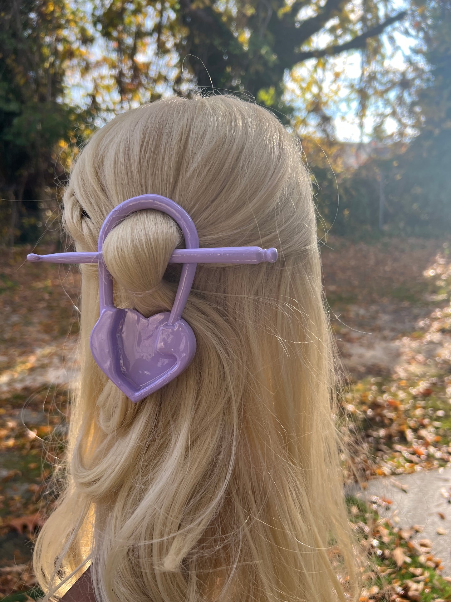 The Heart Stitch Marker Hair Pin