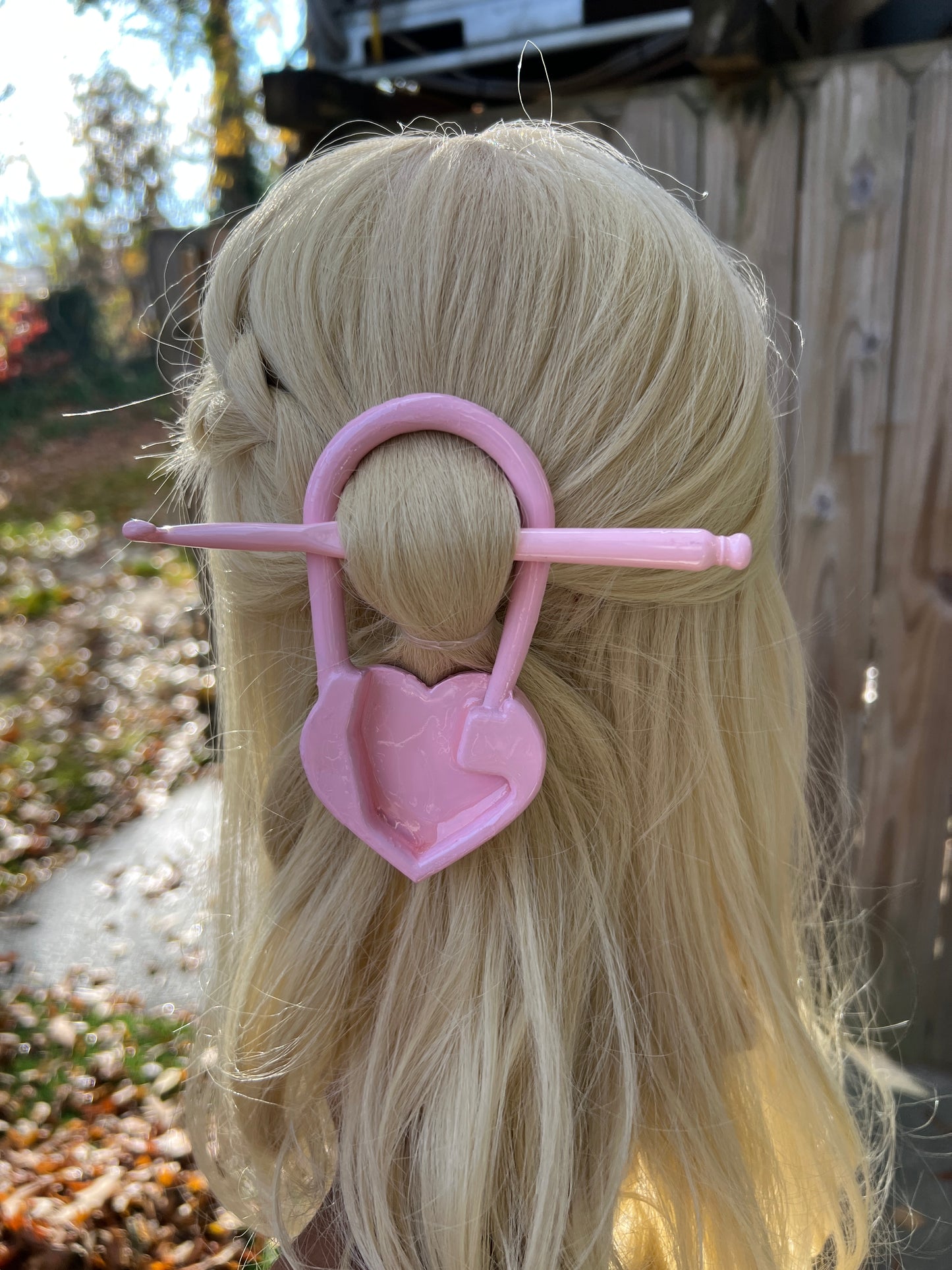 The Heart Stitch Marker Hair Pin