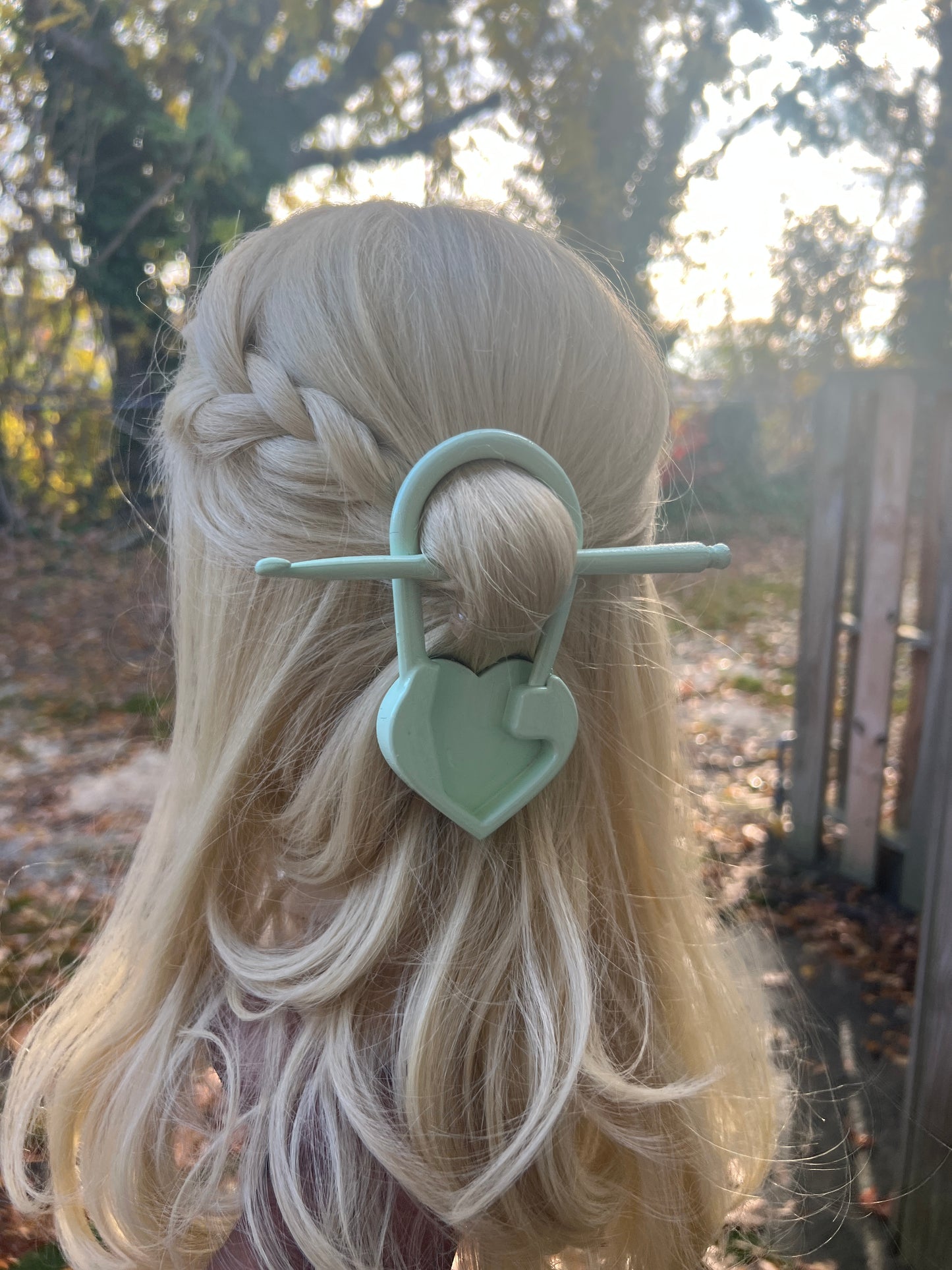 The Heart Stitch Marker Hair Pin