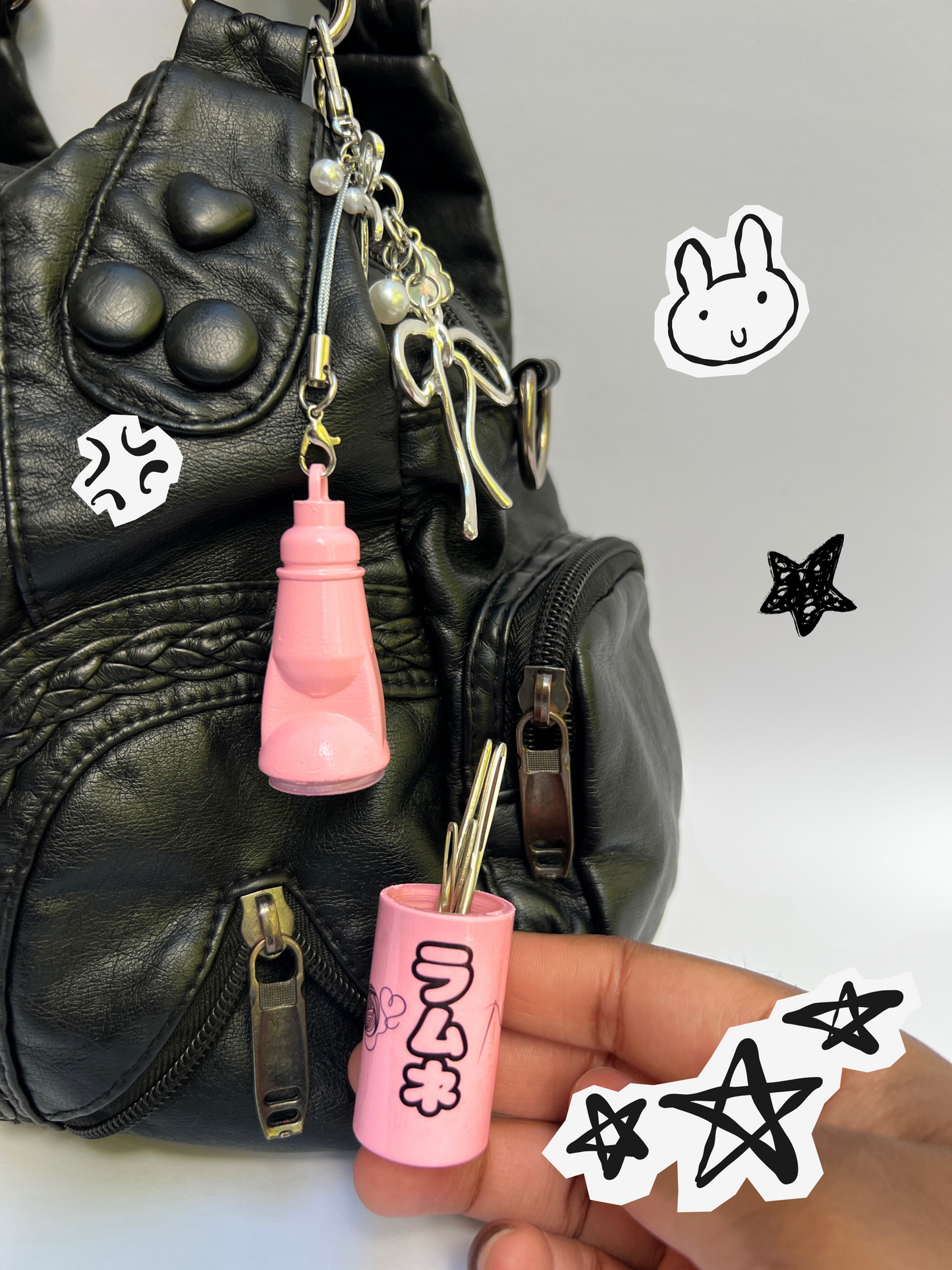 Ramune Yarn Darning Needle Holder Keychain (Pre-Order)